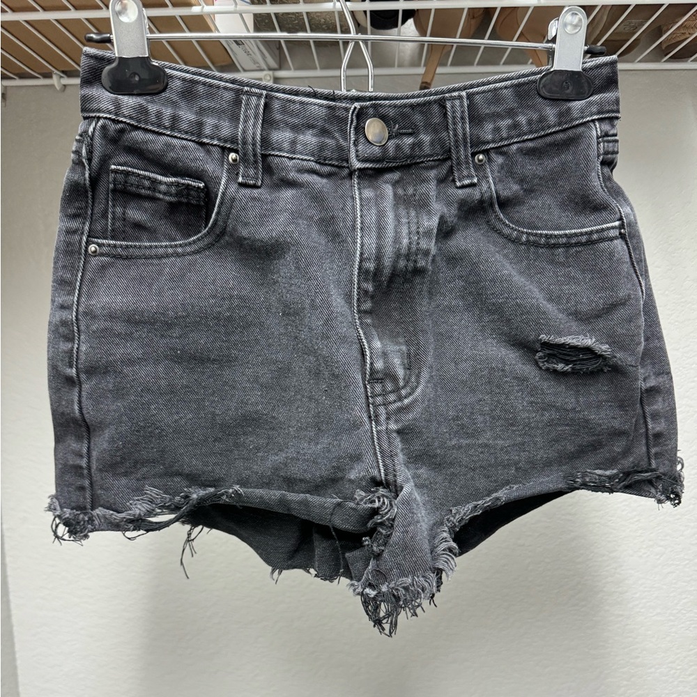 Black Denim Shorts